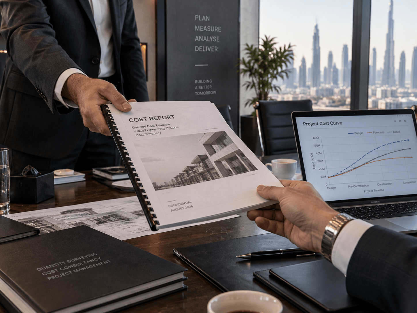 Presenting a completed cost report